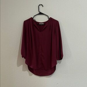 Flowy maroon blouse